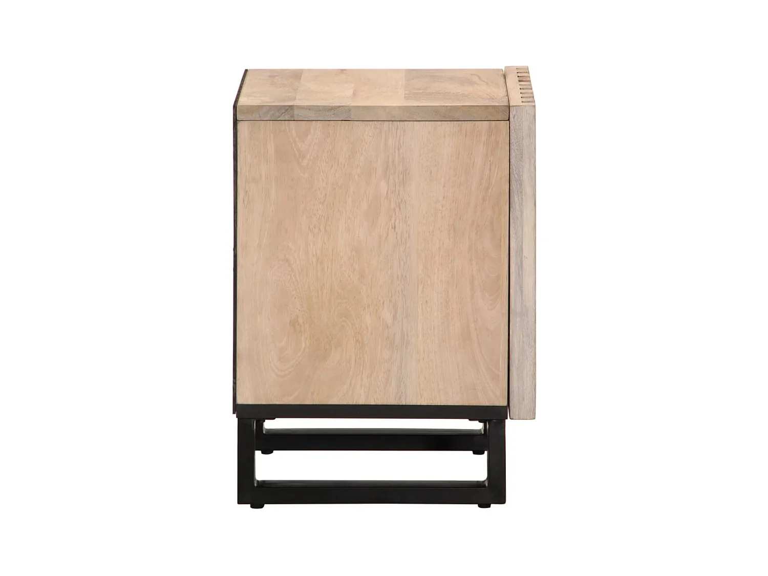 Bryral  Mesitas de noche 2 uds madera de mango blanqueado 40x34x46 cm