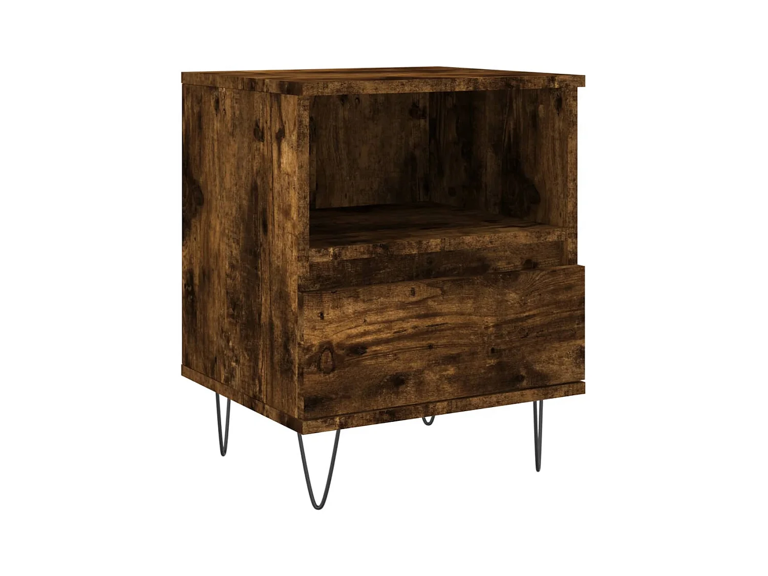 Hulst  Table de chevet chêne fumé 40x35x50 cm bois d’ingénierie