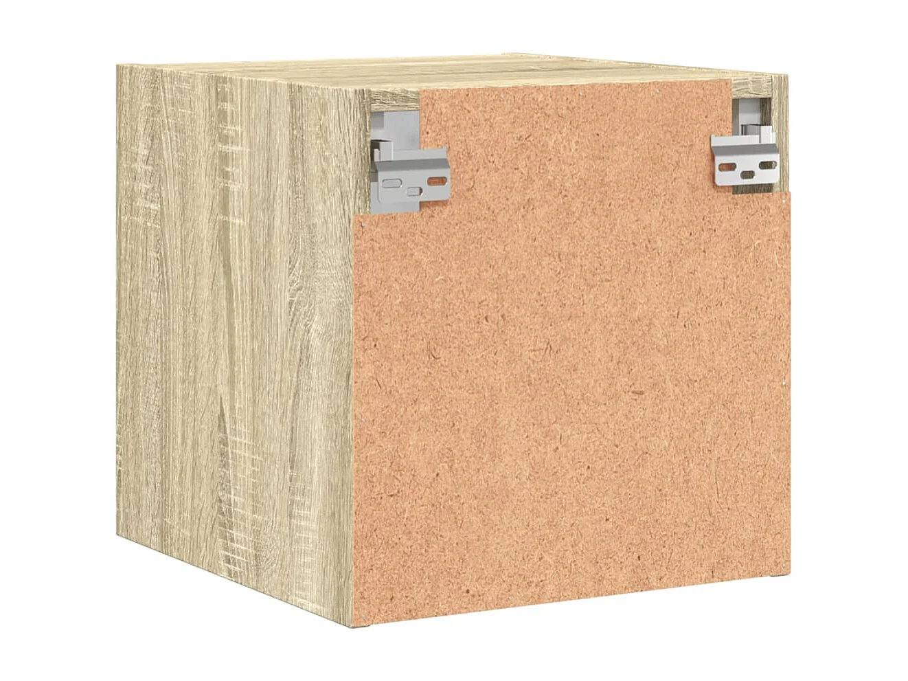 Nihat  Tables de chevet et portes vitrées 2pcs chêne sonoma 35x37x35cm