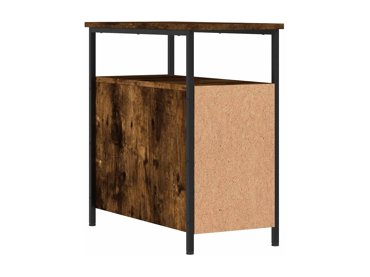 Chase City  Table de chevet chêne fumé 30x60x60 cm bois d'ingénierie