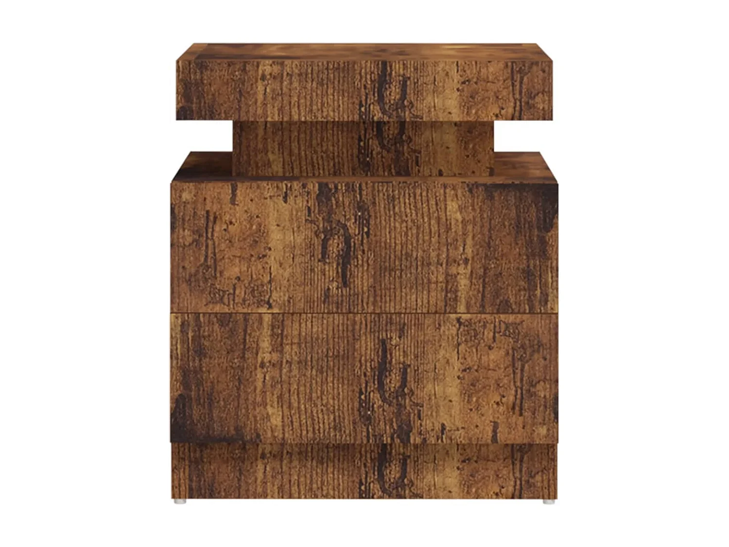 Reinir  Table de chevet chêne fumé 45x35x52 cm Bois d'ingénierie