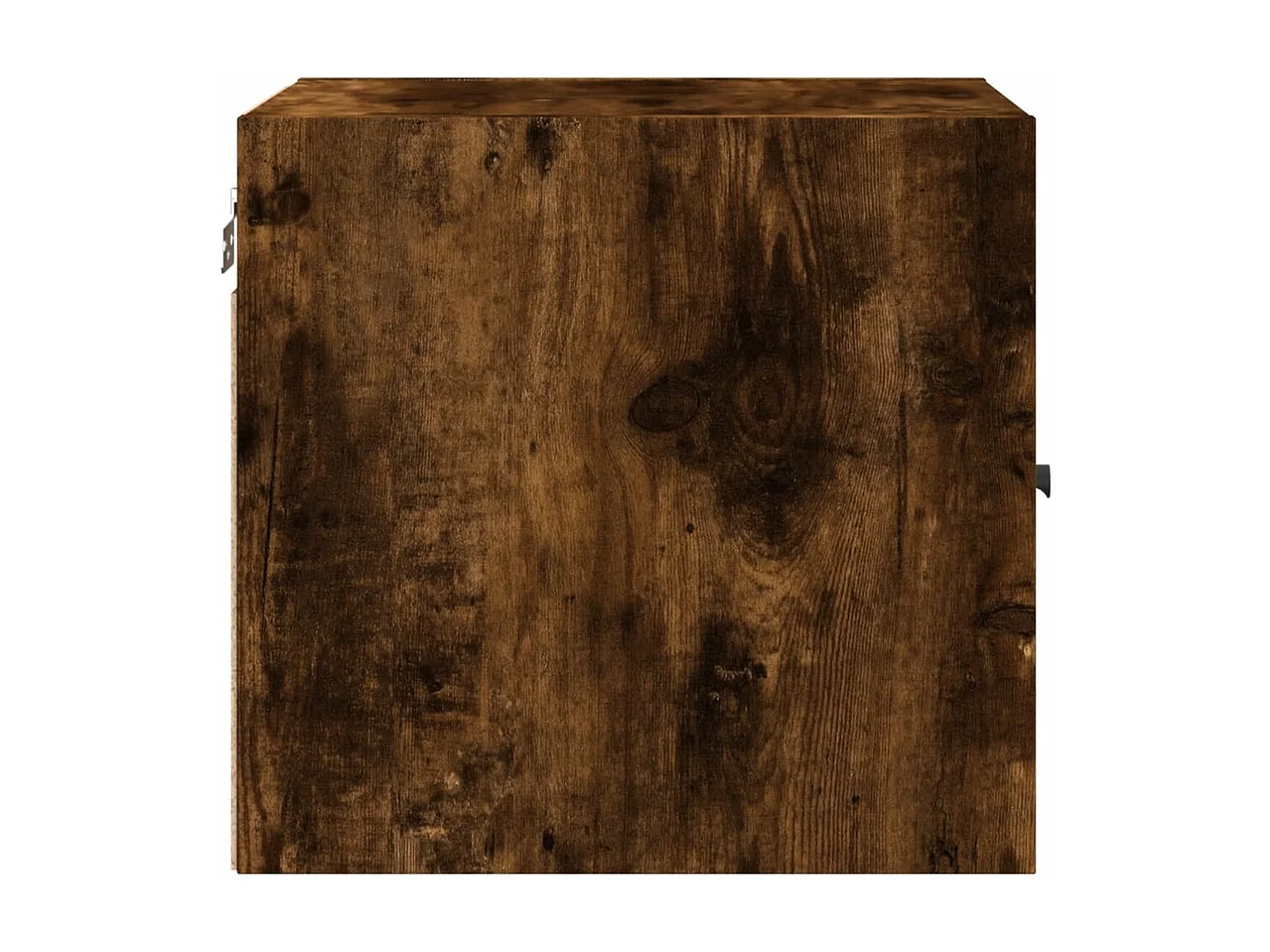 Nihat  Tables de chevet et portes vitrées 2 pcs chêne fumé 35x37x35 cm