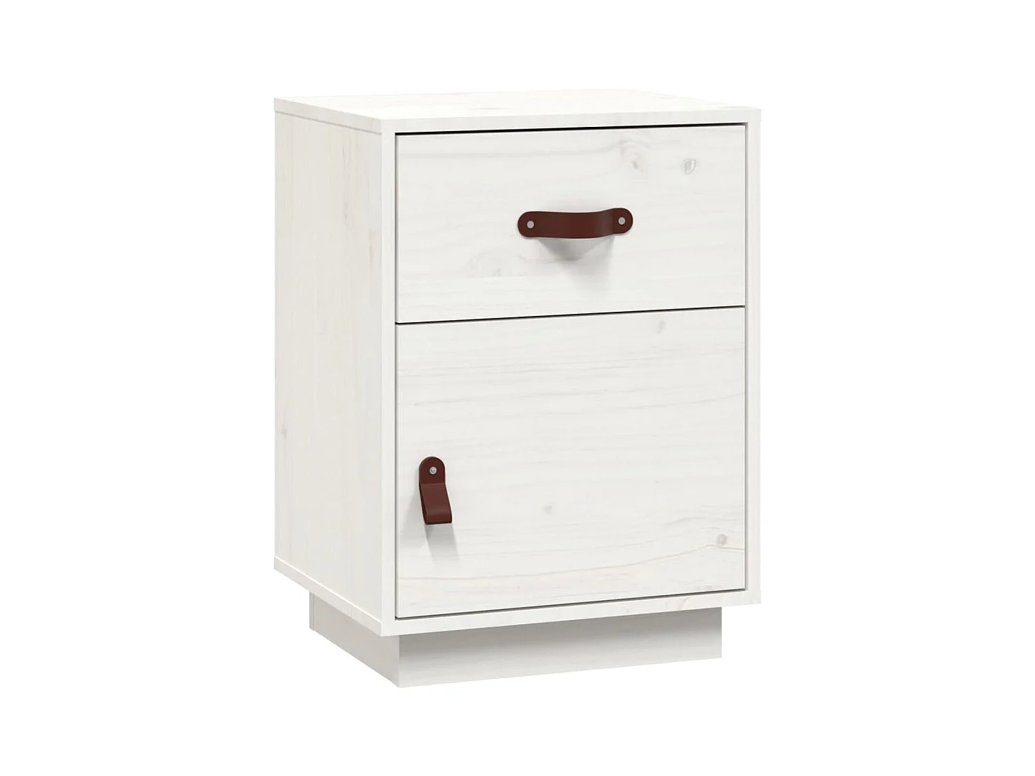 Yaldir  Nachtkastje 40x34x55 cm massief grenenhout wit