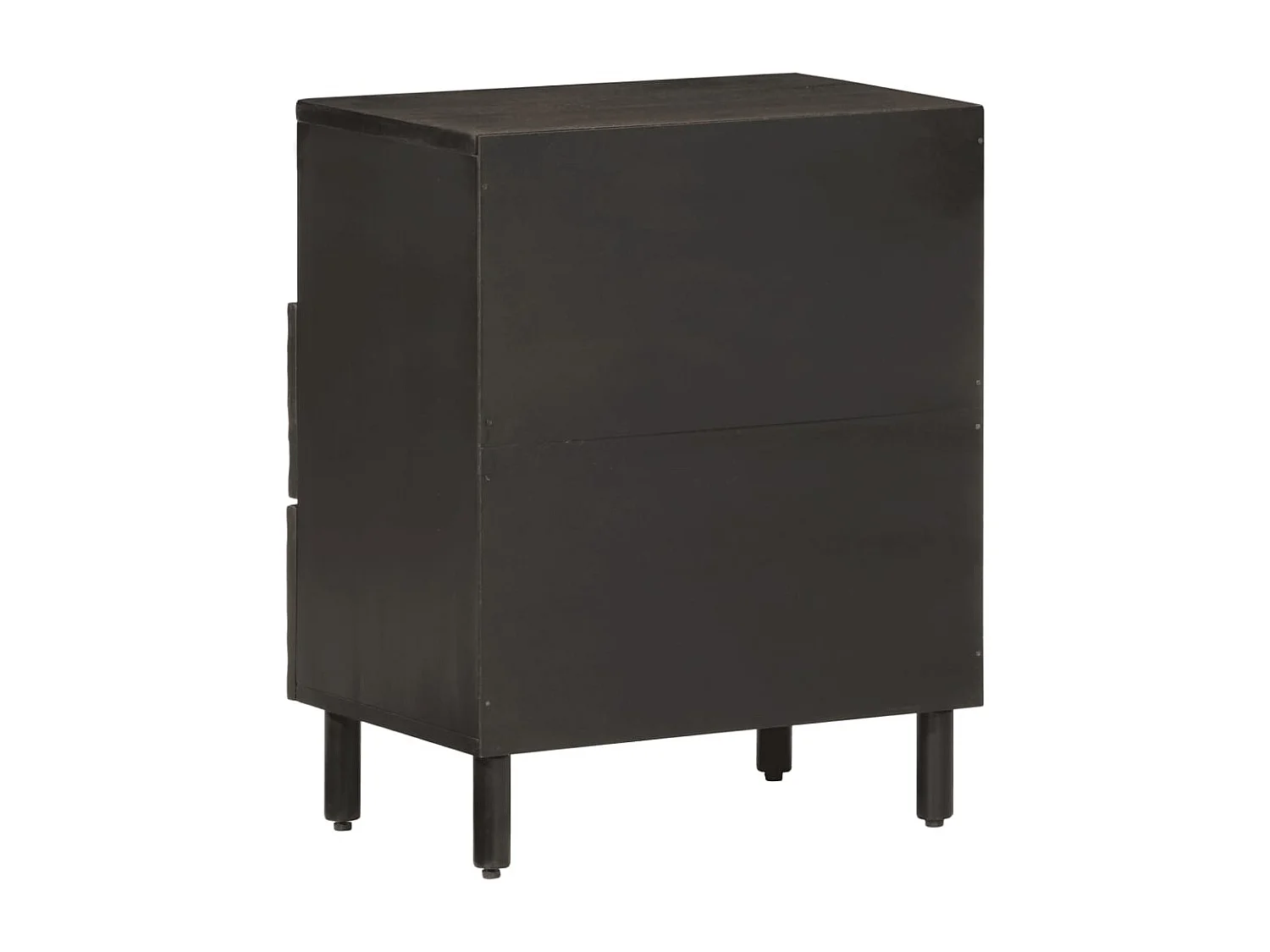 Yilmaz  Table de chevet noir 50x33x60 cm bois de manguier massif