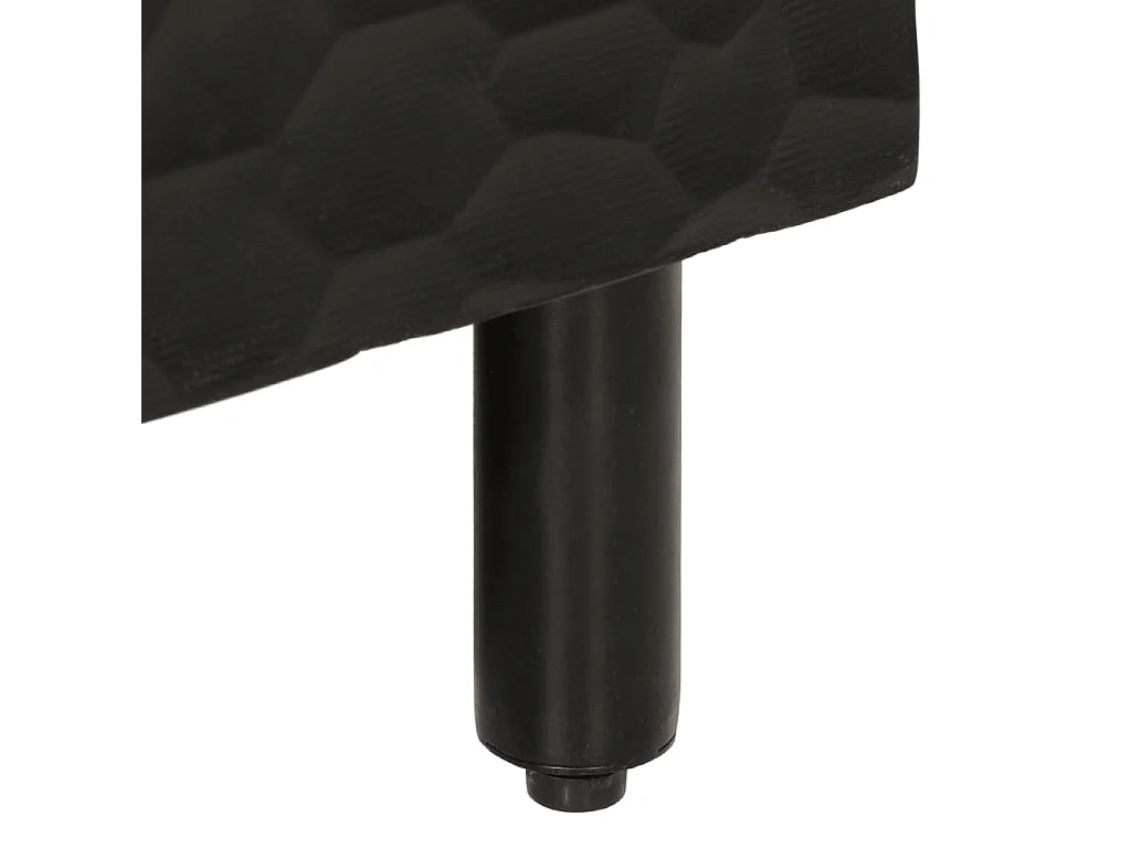 Yilmaz  Table de chevet noir 50x33x60 cm bois de manguier massif