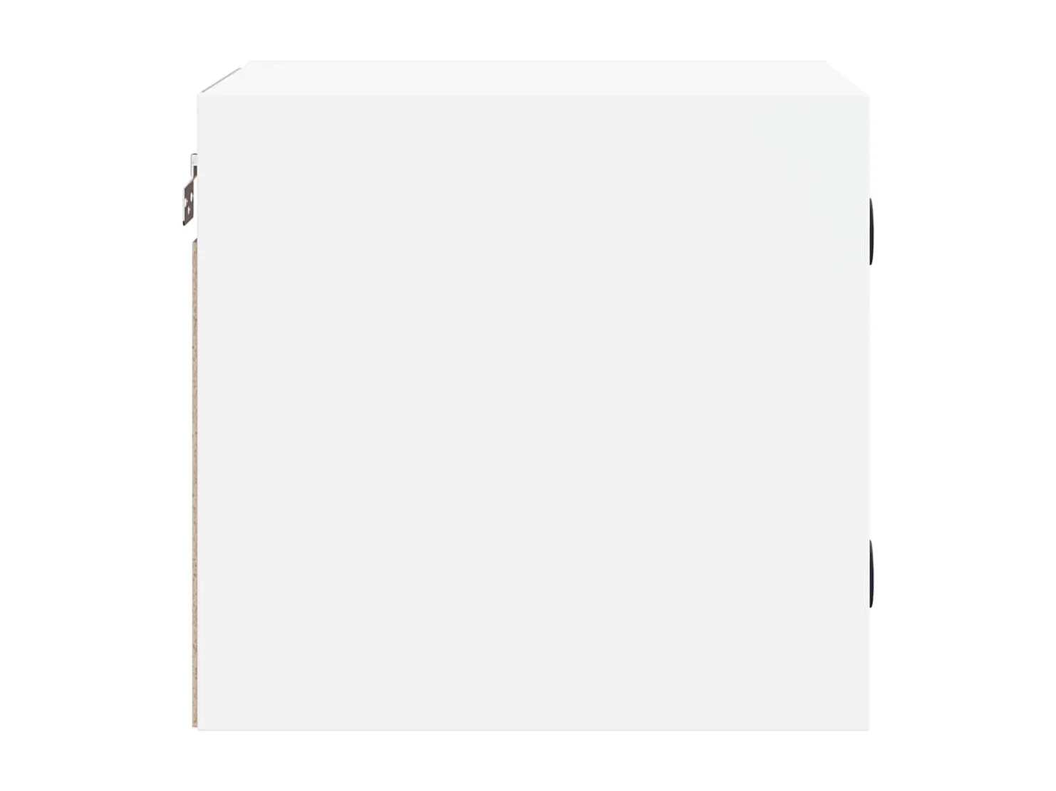 Nihat  Table de chevet avec porte en verre blanc 35x37x35 cm