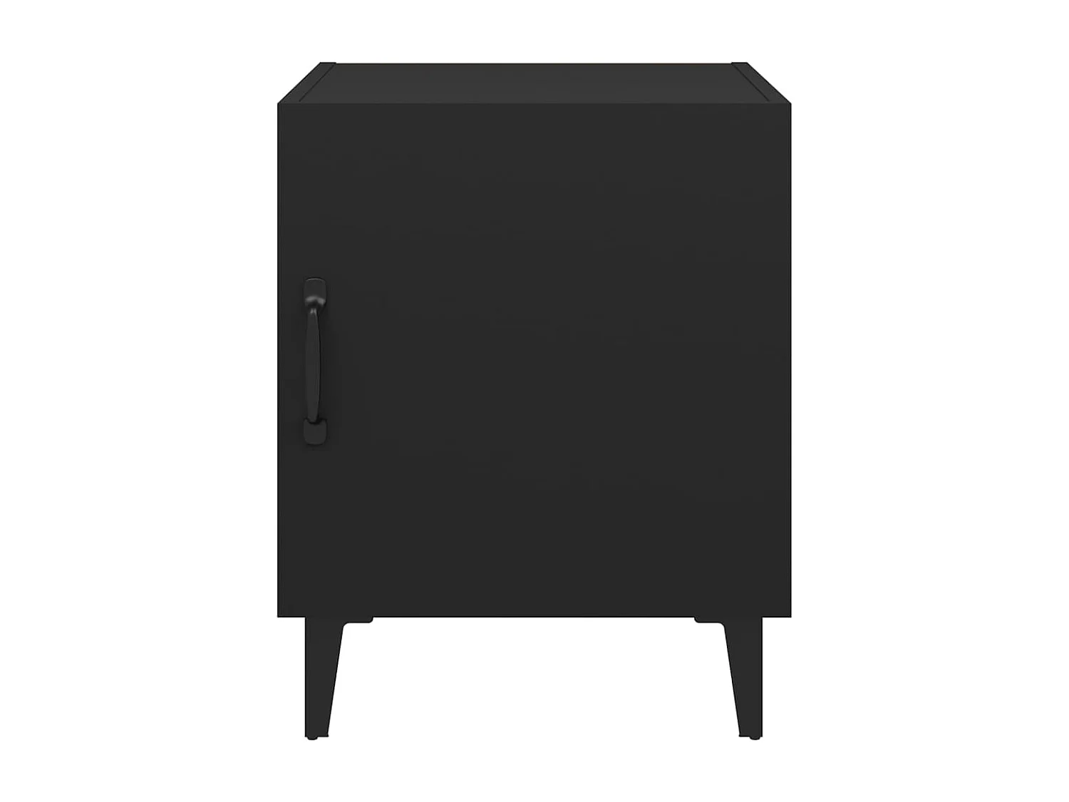 Hondo  Table de chevet Noir Bois d'ingénierie