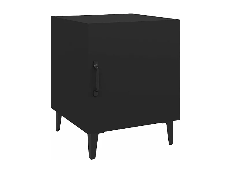 Hondo  Comodino Nero in Legno Multistrato