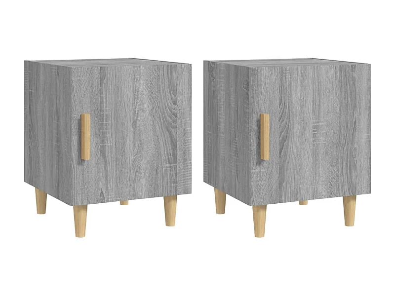 Oupeye  Tables de chevet 2 pcs Sonoma gris Bois d'ingénierie