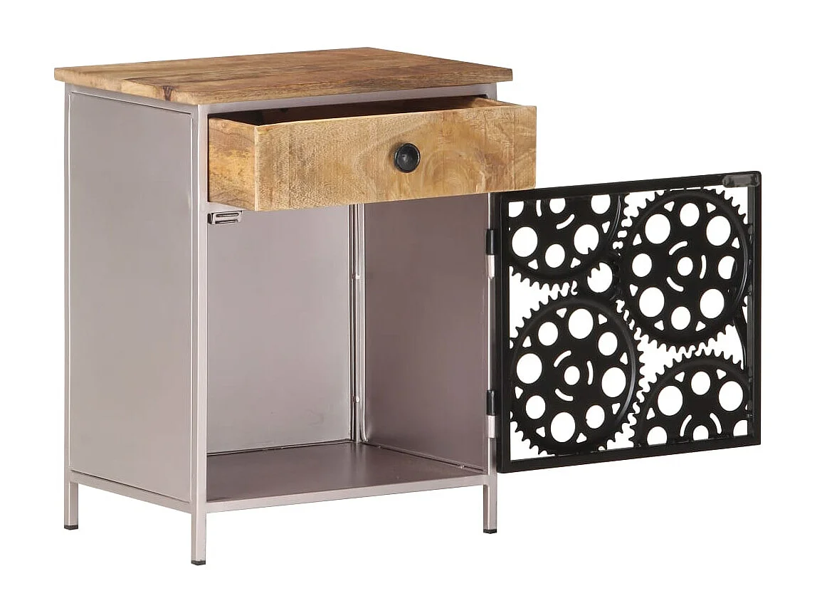 Garden Furniture -  Table de chevet 40x30x50 cm Bois de manguier brut