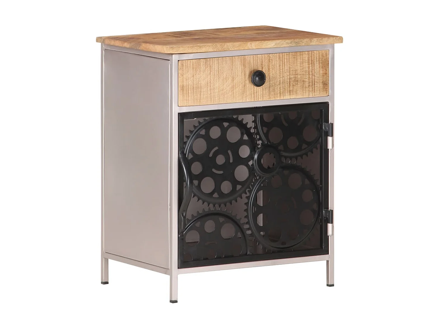 Garden Furniture -  Table de chevet 40x30x50 cm Bois de manguier brut