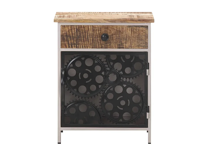 Garden Furniture -  Table de chevet 40x30x50 cm Bois de manguier brut