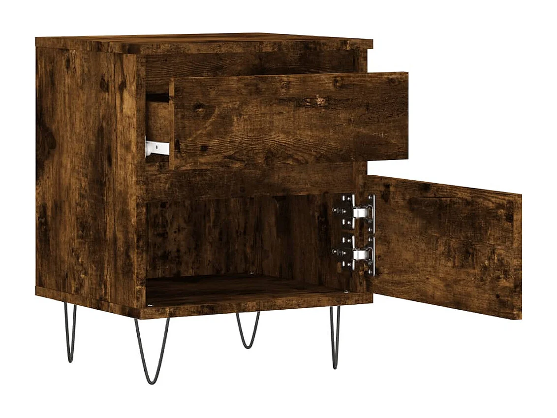 Ineke  Tables de chevet 2 pcs chêne fumé 40x35x50 cm bois ingénierie