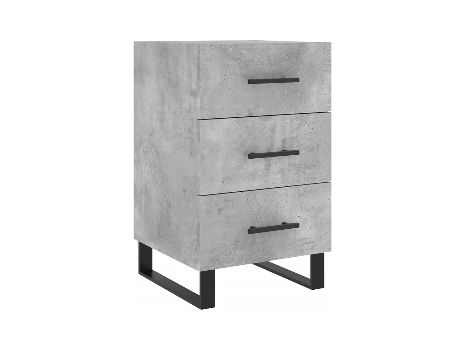Prolenta Premium -  Mesita de noche madera de ingeniería gris hormigón 40x40x66 cm