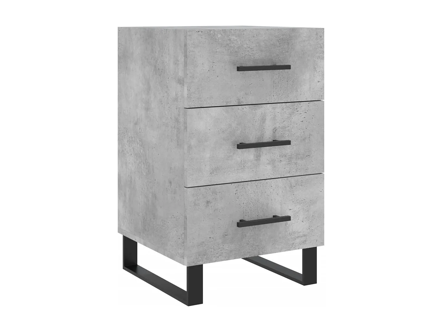 Eilven  Table de chevet gris béton 40x40x66 cm bois d'ingénierie