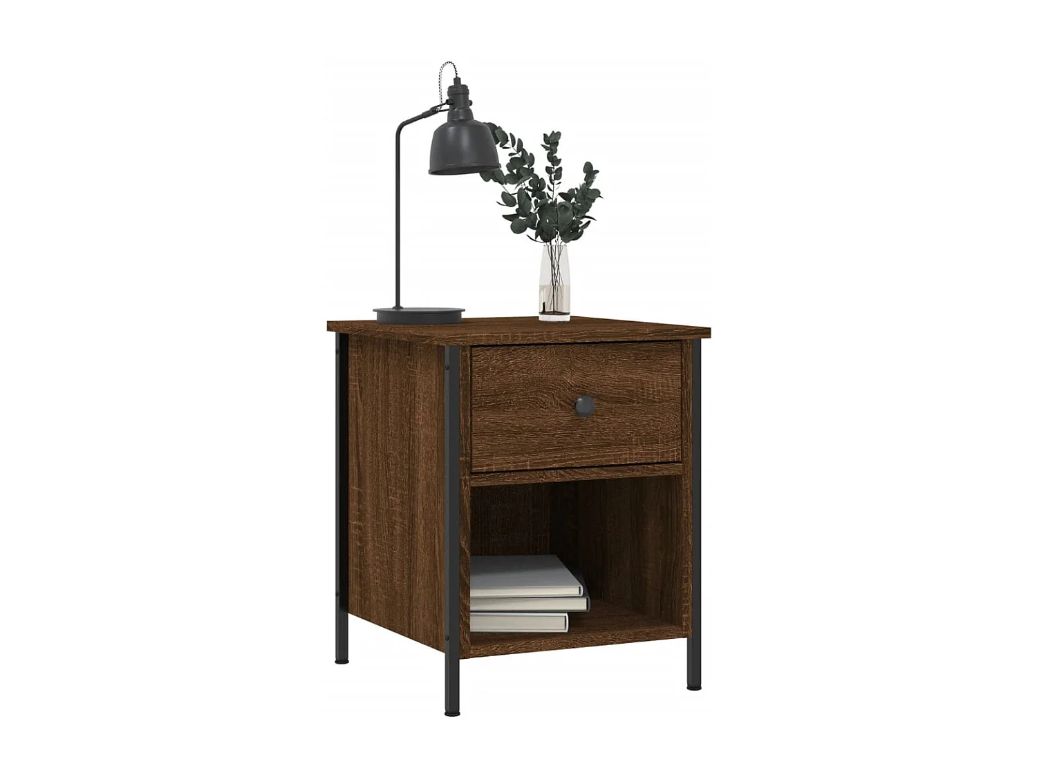 Tobia  Tables de chevet 2pcs chêne marron 40x42x50cm bois d'ingénierie