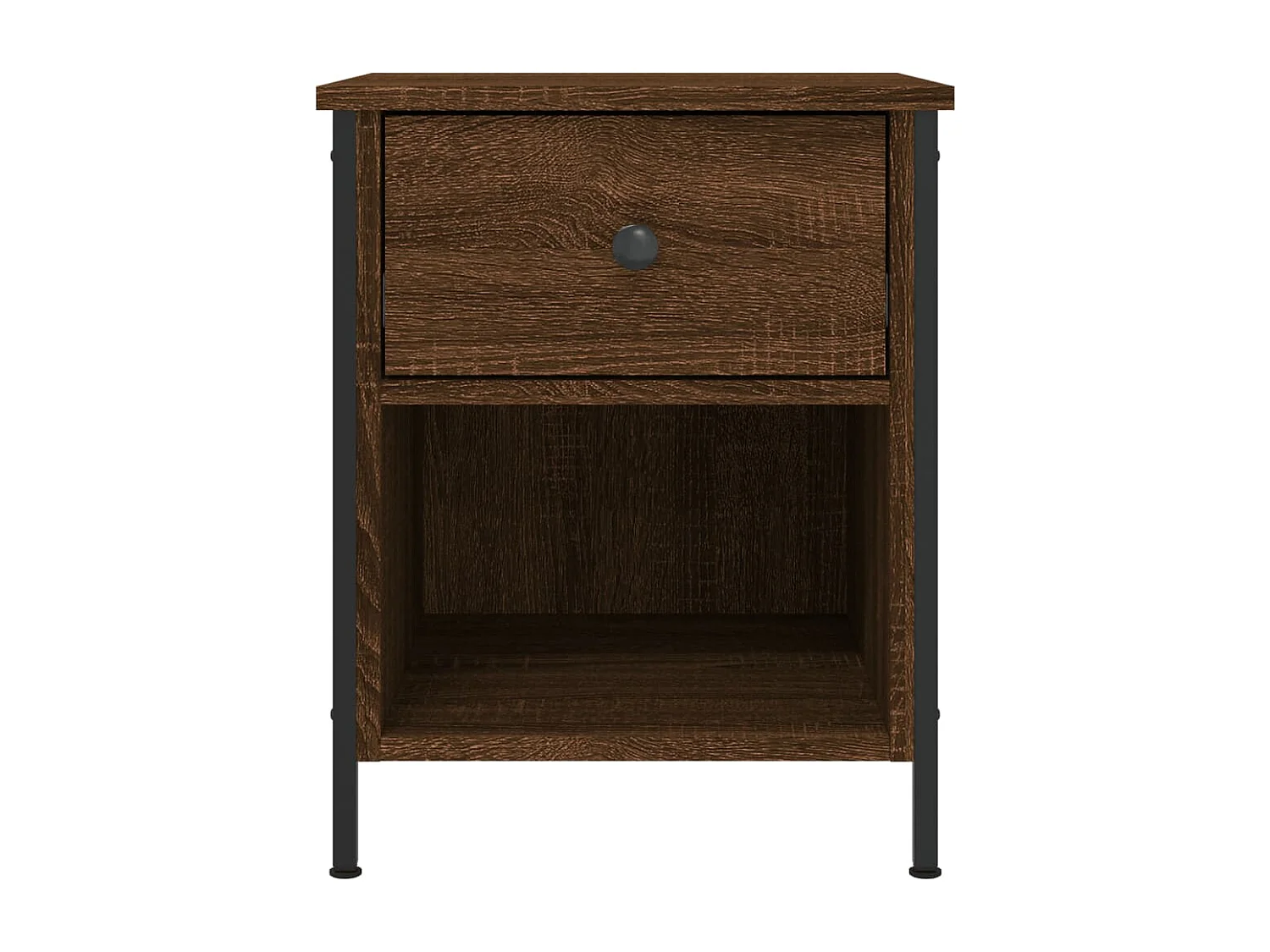 Tobia  Nachtkastjes 2 st 40x42x50 cm bewerkt hout bruin eikenkleur