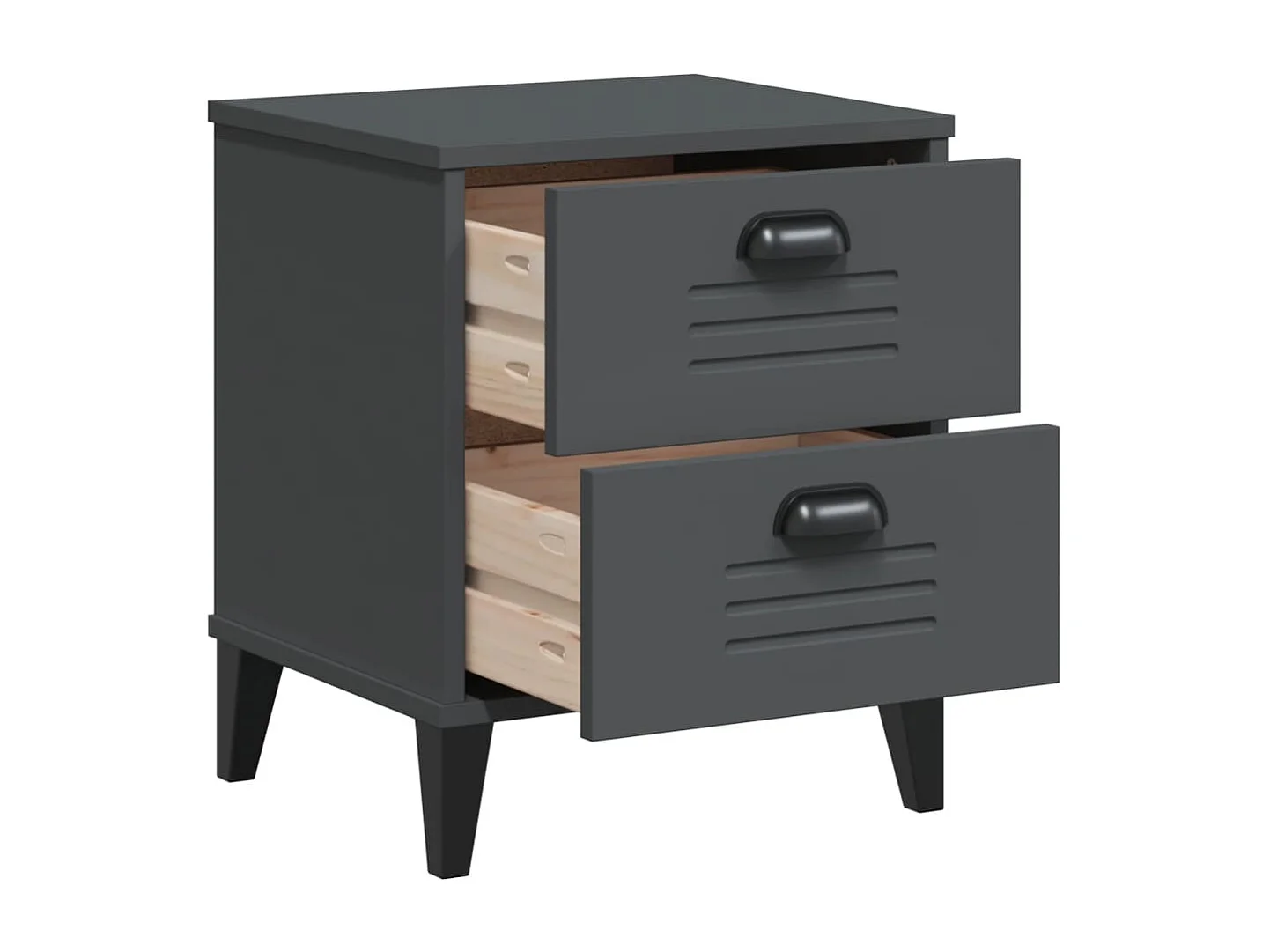 Pylor  Table de chevet VIKEN gris anthracite bois d'ingénierie