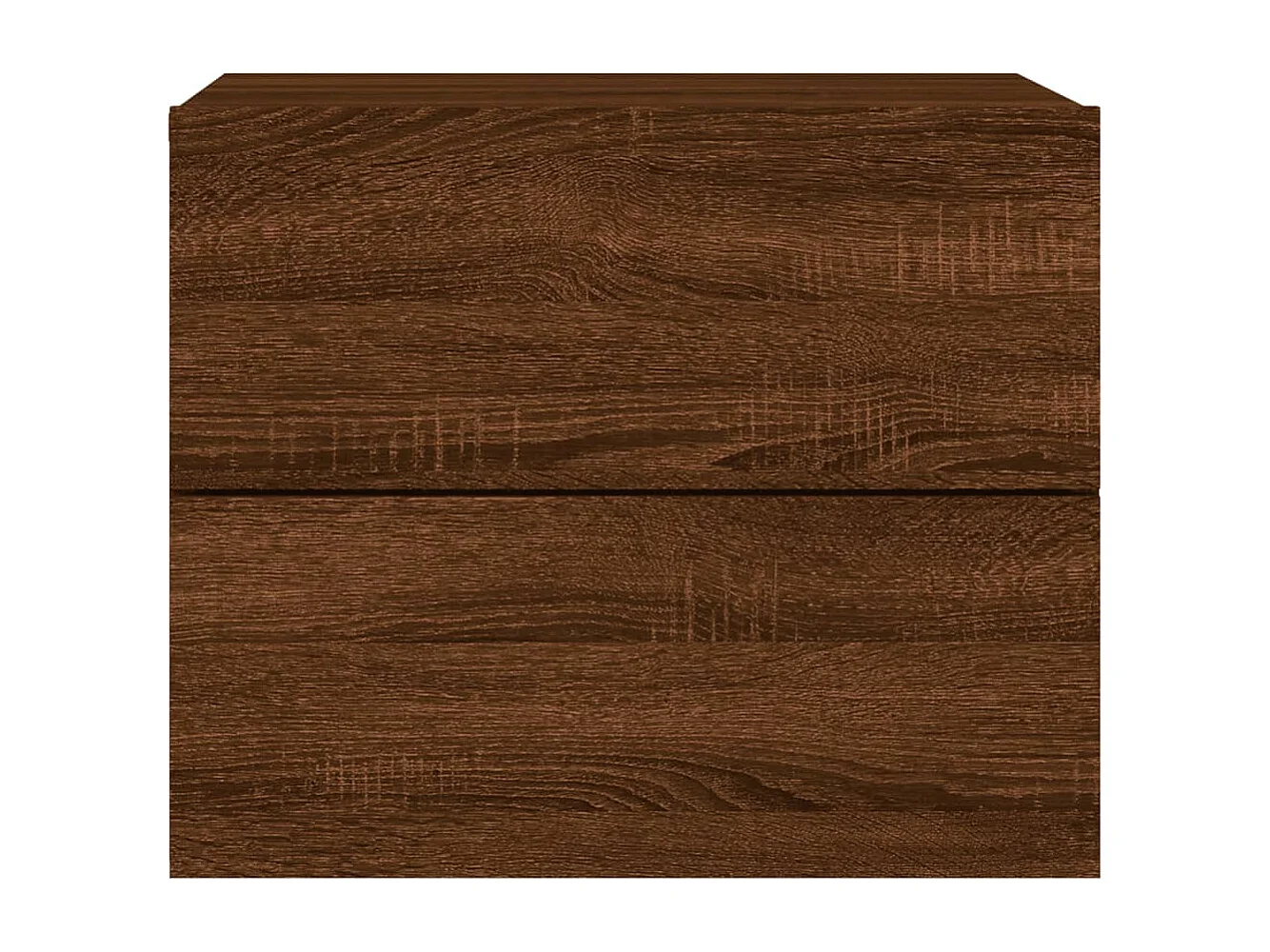 Rhylan  Tables de chevet murales avec lumières LED 2 pcs chêne marron