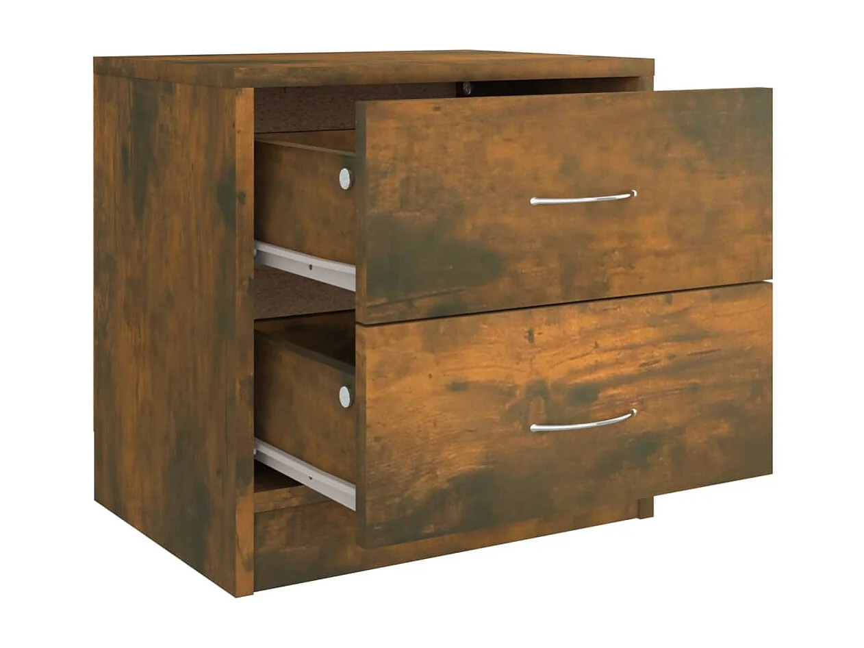 Wytse  Table de chevet Chêne fumé 40x30x40 cm Bois d'ingénierie