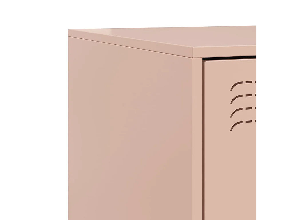 Groton  Nachtkastjes 2 st 34,5x39x44 cm staal roze