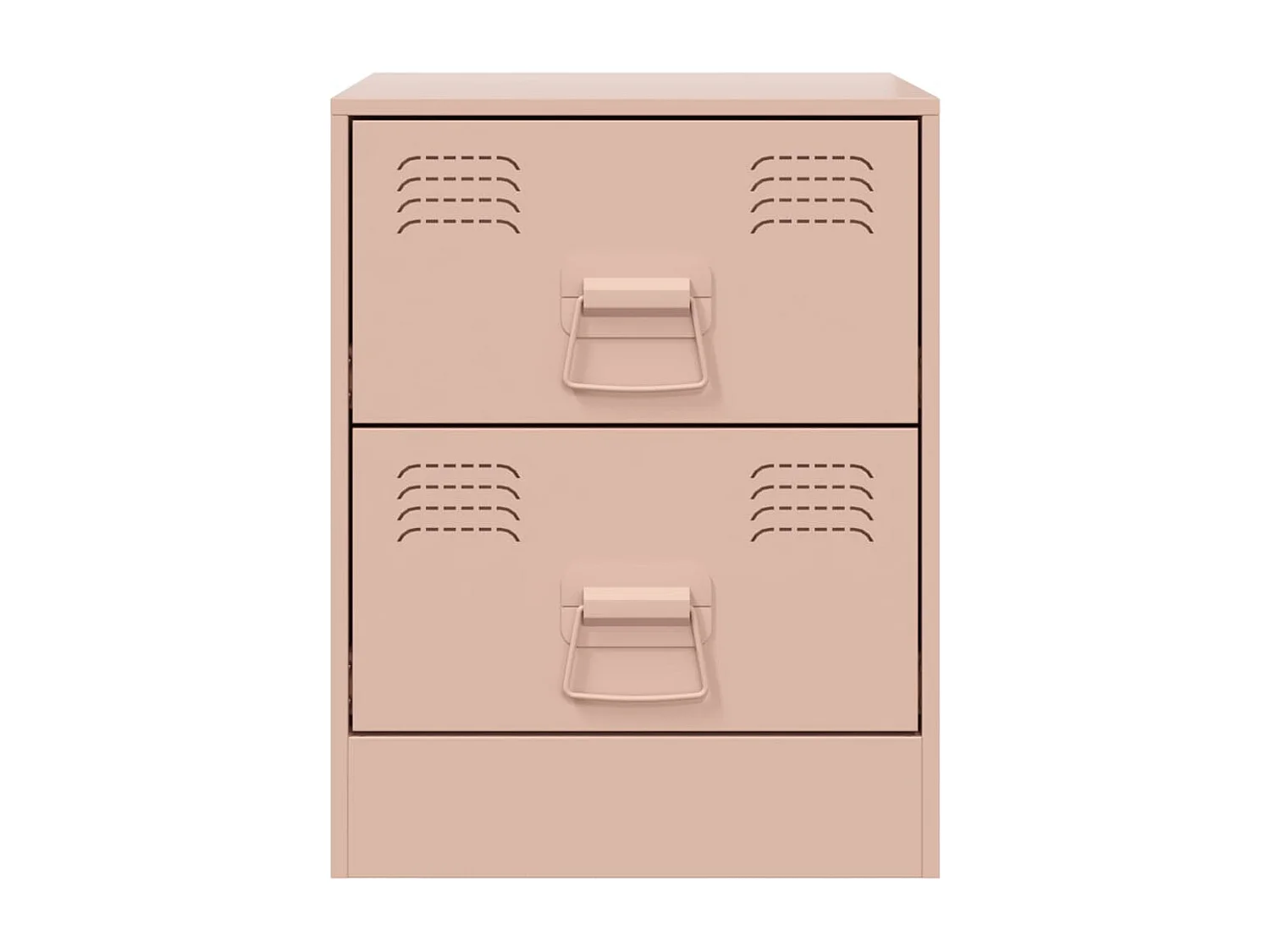 Groton  Tables de chevet 2 pcs rose 34,5x39x44 cm acier