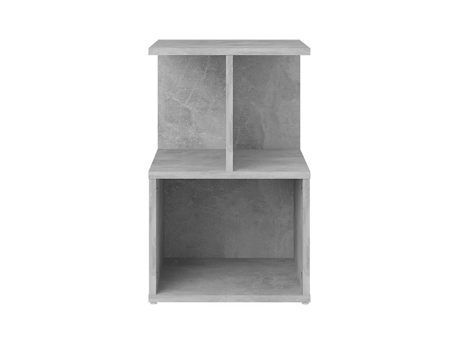 Pam  Table de chevet gris béton 35x35x55 cm bois d'ingénierie