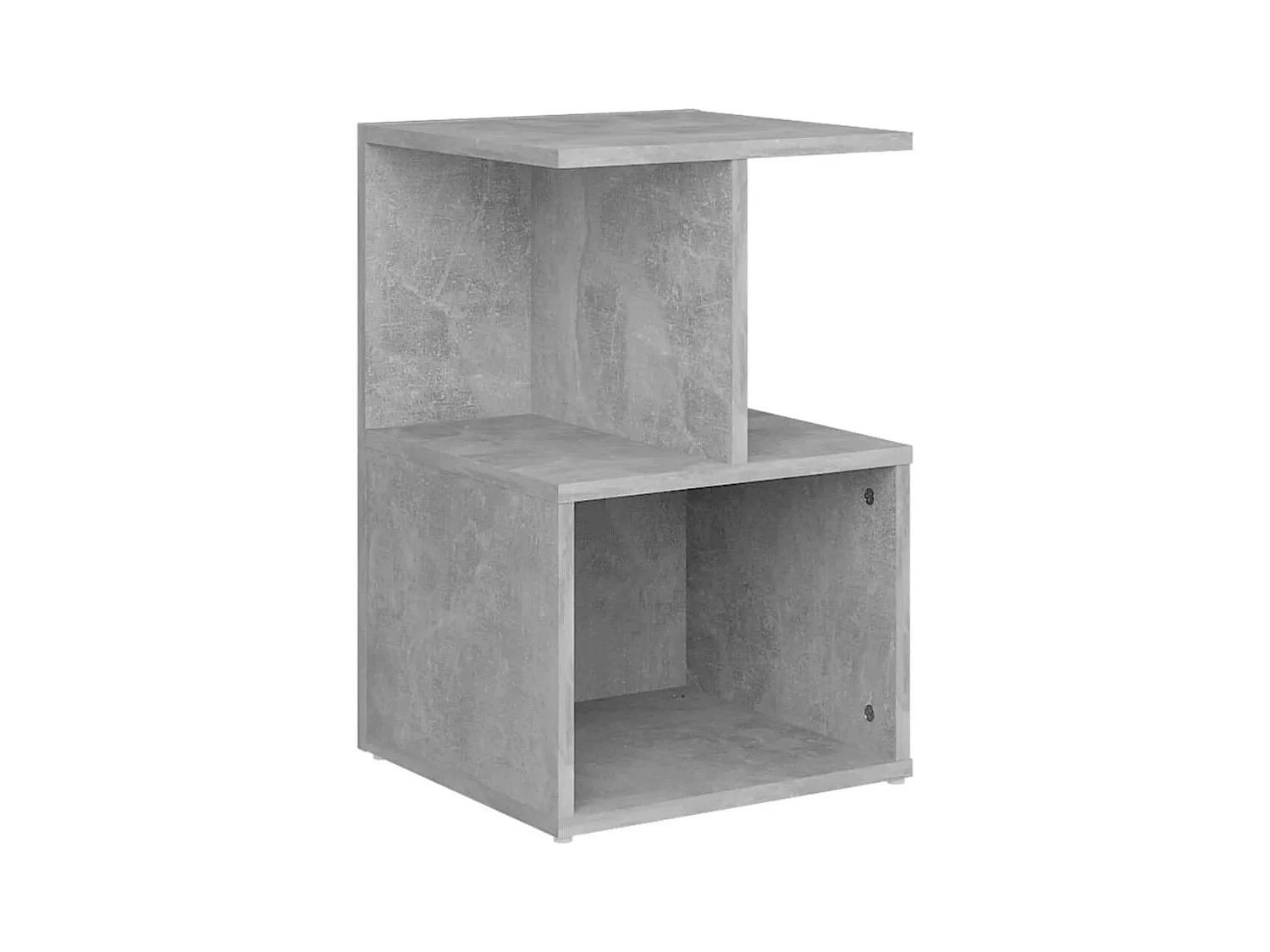 Pam  Table de chevet gris béton 35x35x55 cm bois d'ingénierie