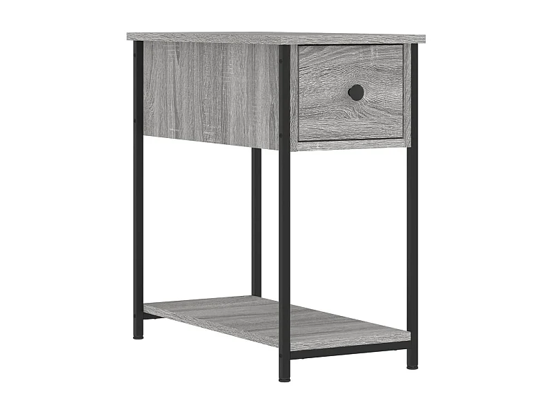 Thera  Table de chevet sonoma gris 30x60x60 cm bois d'ingénierie