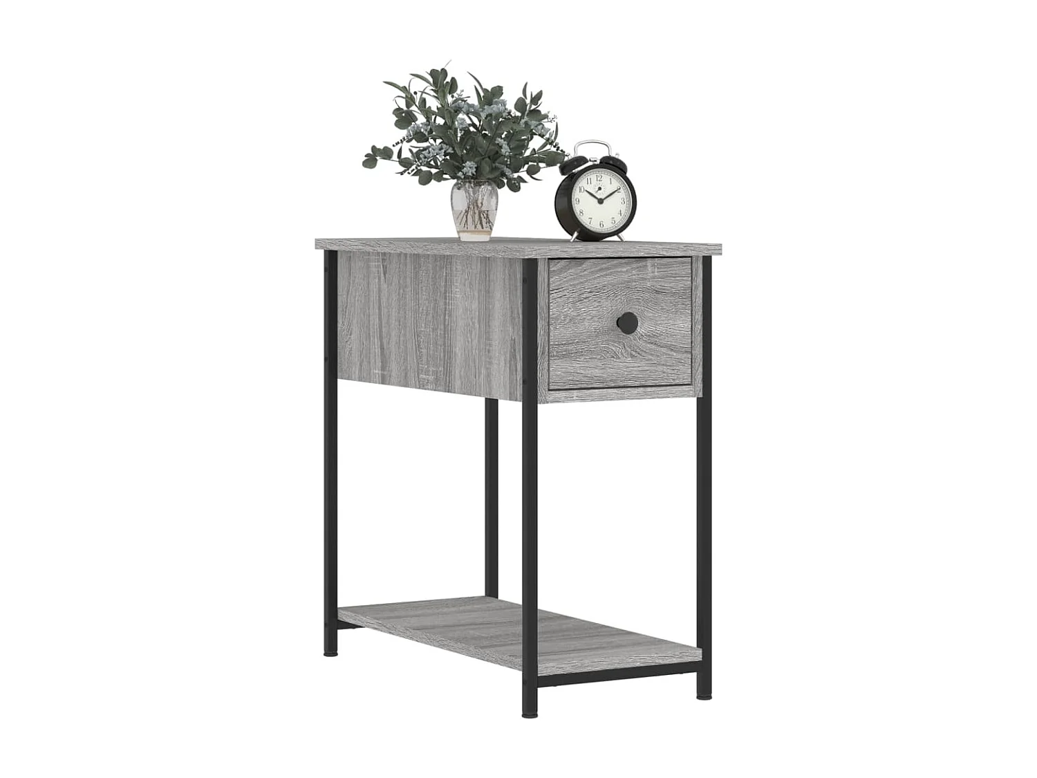 Thera  Table de chevet sonoma gris 30x60x60 cm bois d'ingénierie