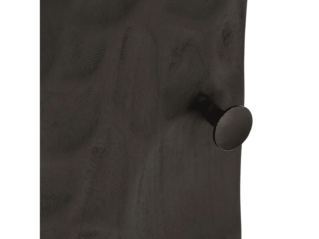 Garden Furniture -  Table de chevet noir 40x30x50 cm bois massif manguier et fer