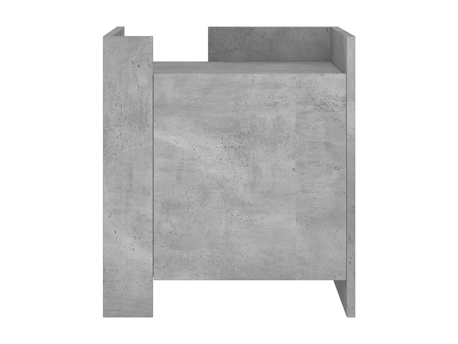 Jarnor  Table de chevet gris béton 45x50x50 cm bois d’ingénierie