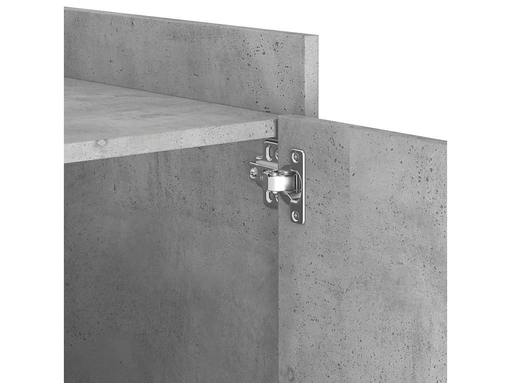 Jarnor  Table de chevet gris béton 45x50x50 cm bois d’ingénierie