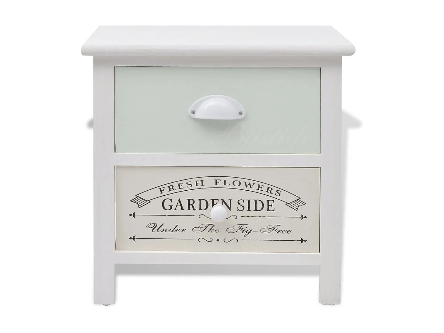 Dirkyr  Mesitas de noche de estilo francés de madera 2 unidades