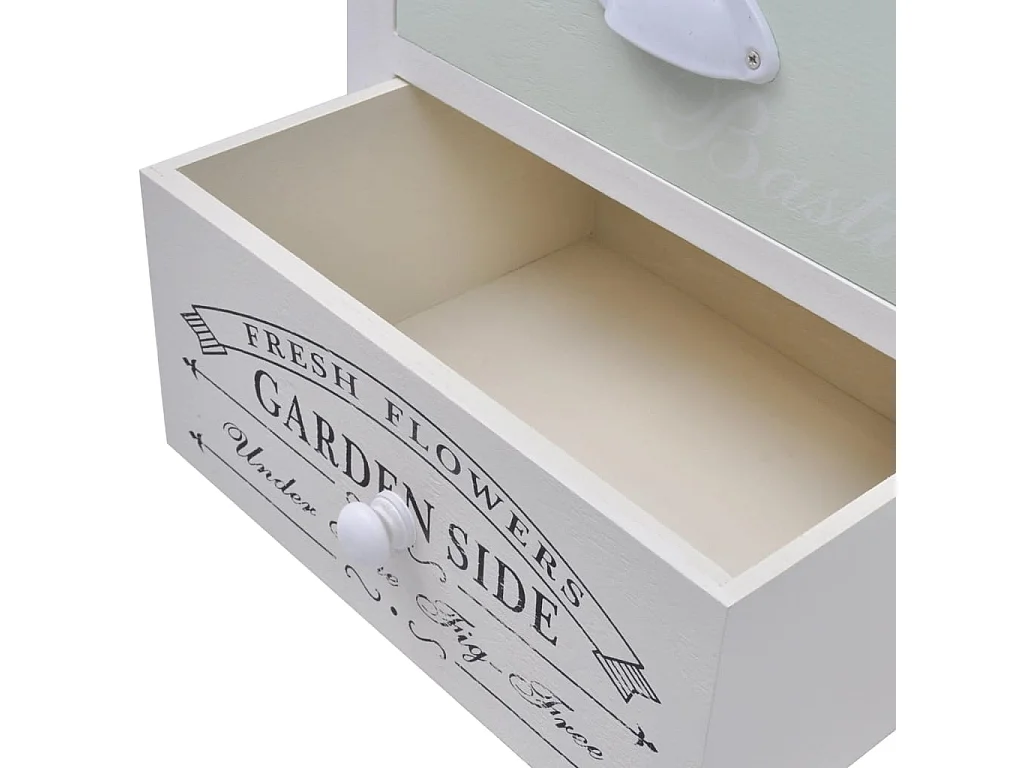 Dirkyr  Mesitas de noche de estilo francés de madera 2 unidades