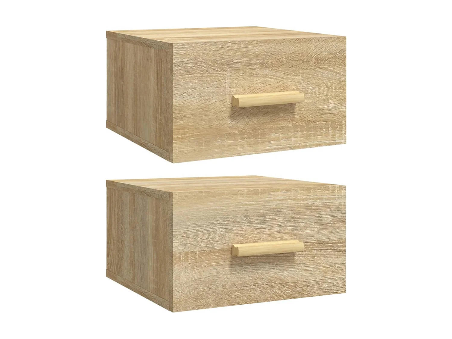 Cody  Mesitas de noche de pared 2 uds color roble Sonoma 35x35x20 cm