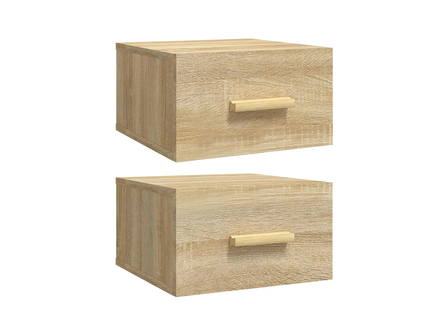 Cody  Nachtkastjes 2 st wandgemonteerd 35x35x20 cm sonoma eikenkleur