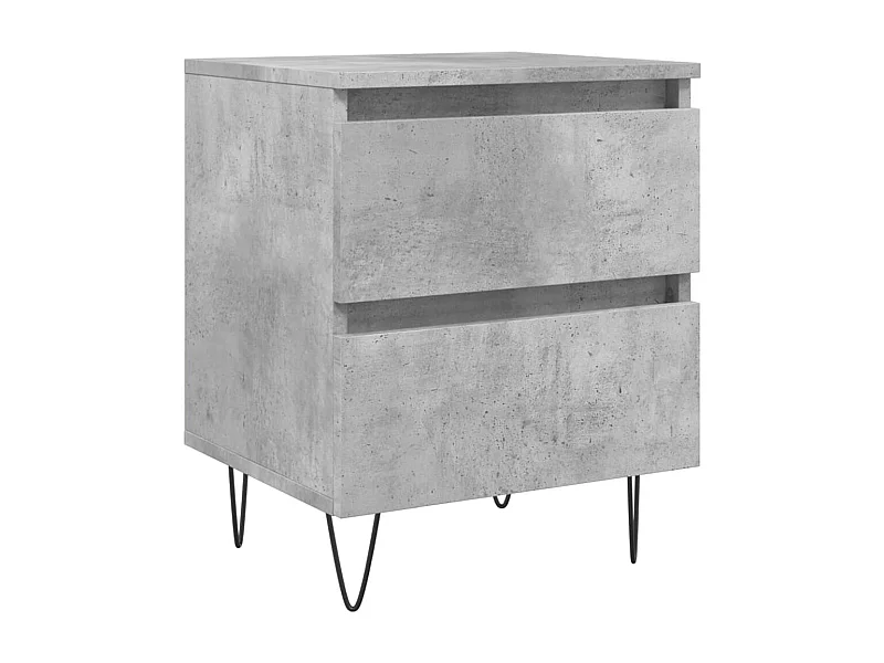 Charlie Cole  Table de chevet gris béton 40x35x50 cm bois d’ingénierie