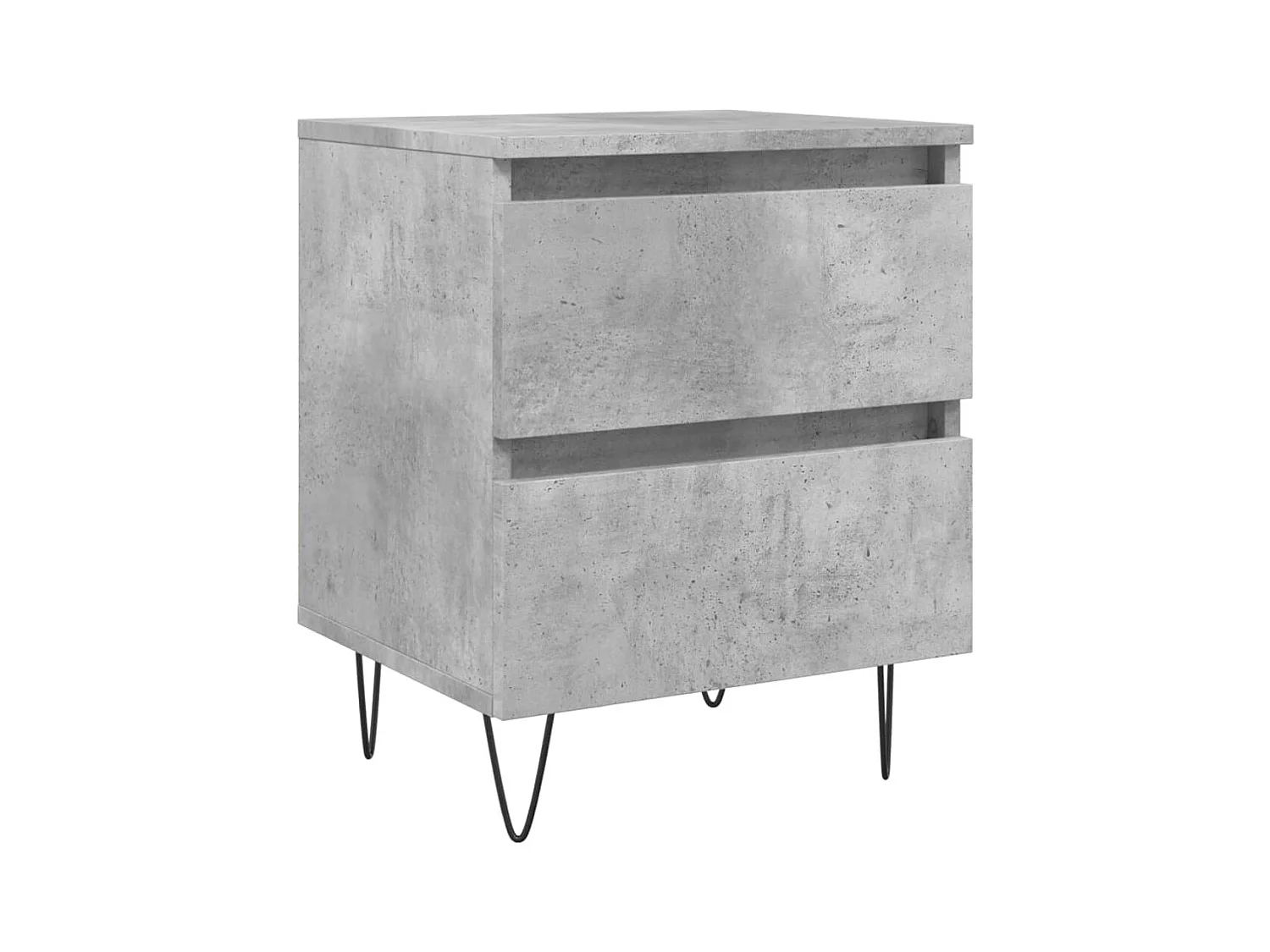 Charlie Cole  Table de chevet gris béton 40x35x50 cm bois d’ingénierie