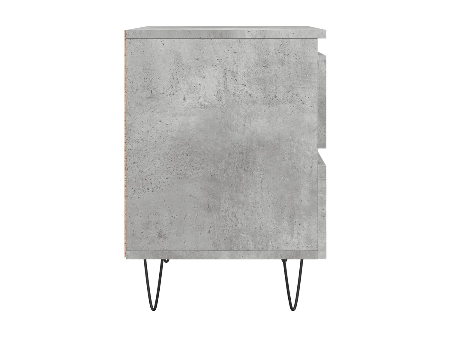 Charlie Cole  Table de chevet gris béton 40x35x50 cm bois d’ingénierie