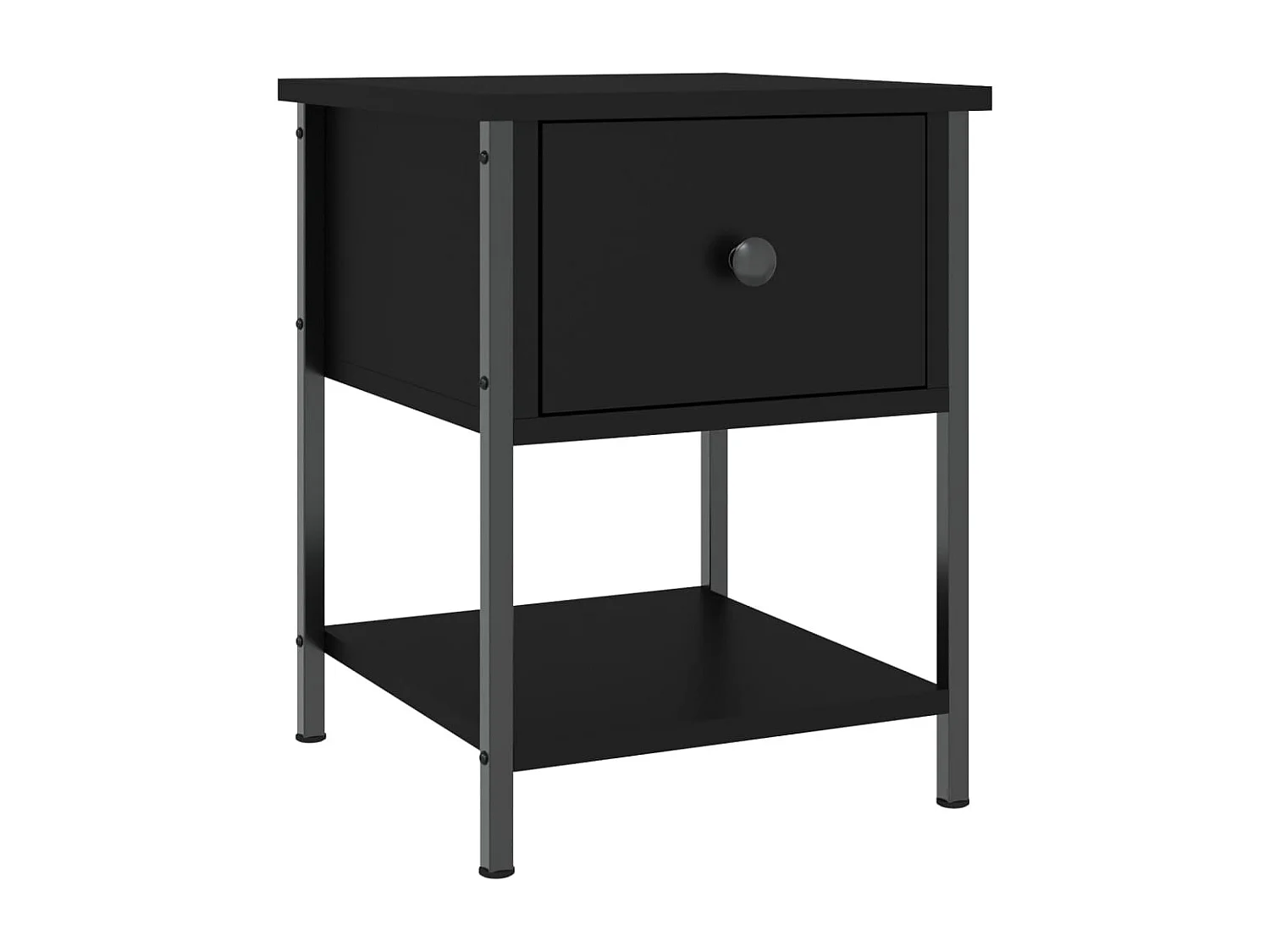 Buffalo  Table de chevet noir 34x35,5x45 cm bois d’ingénierie