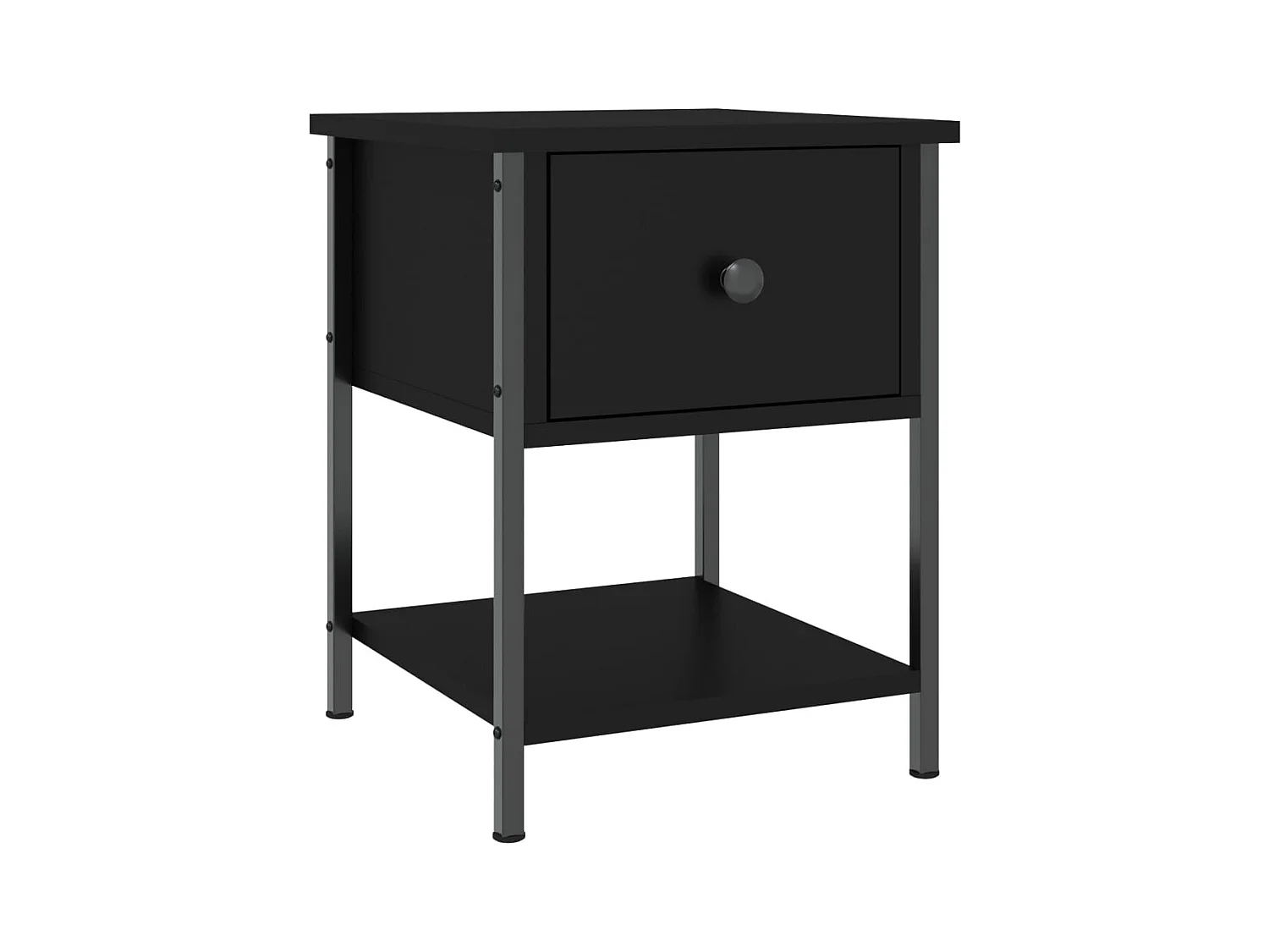 Buffalo  Table de chevet noir 34x35,5x45 cm bois d’ingénierie
