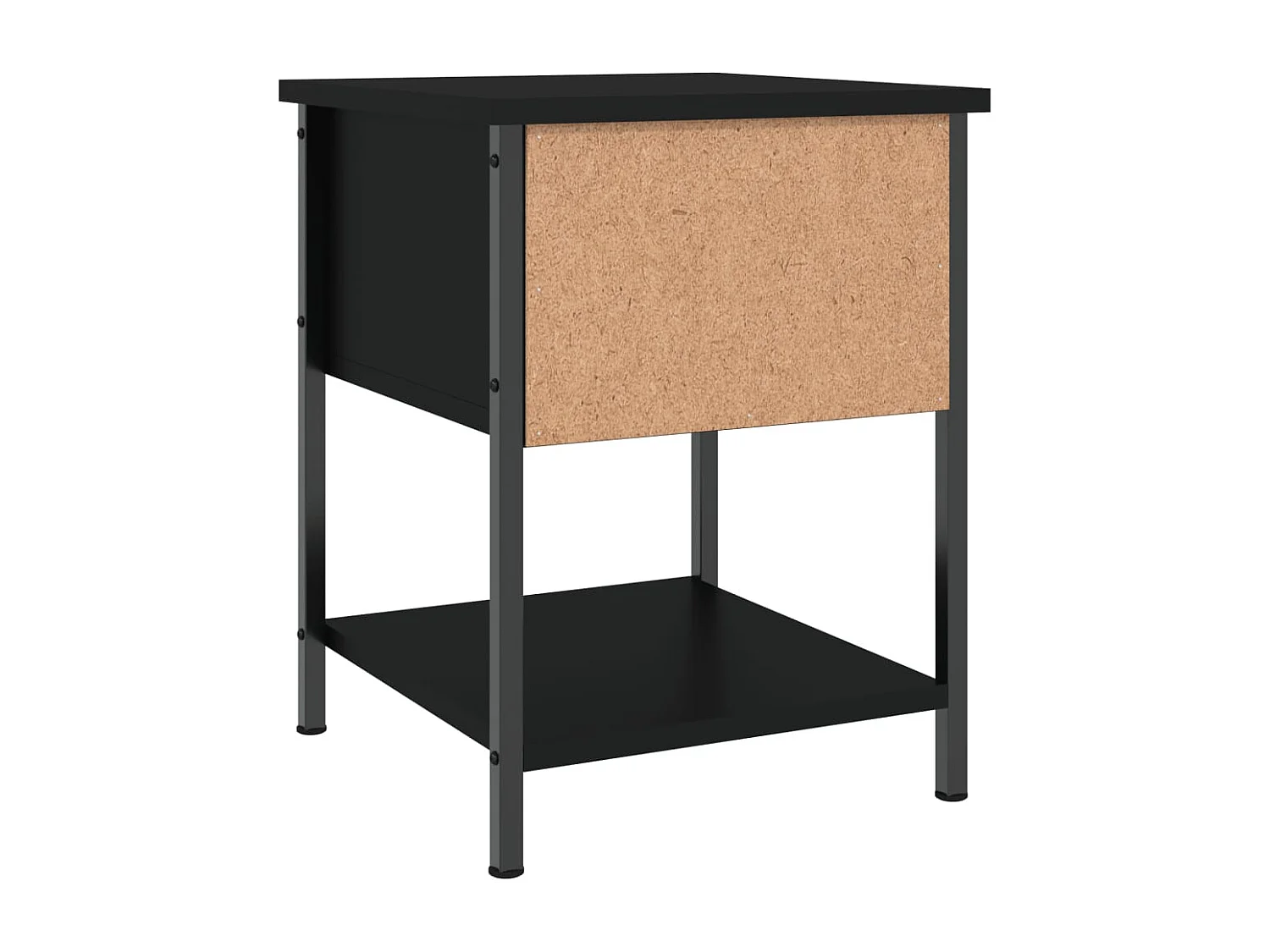 Buffalo  Comodino Nero 34x35,5x45 cm in Legno Multistrato