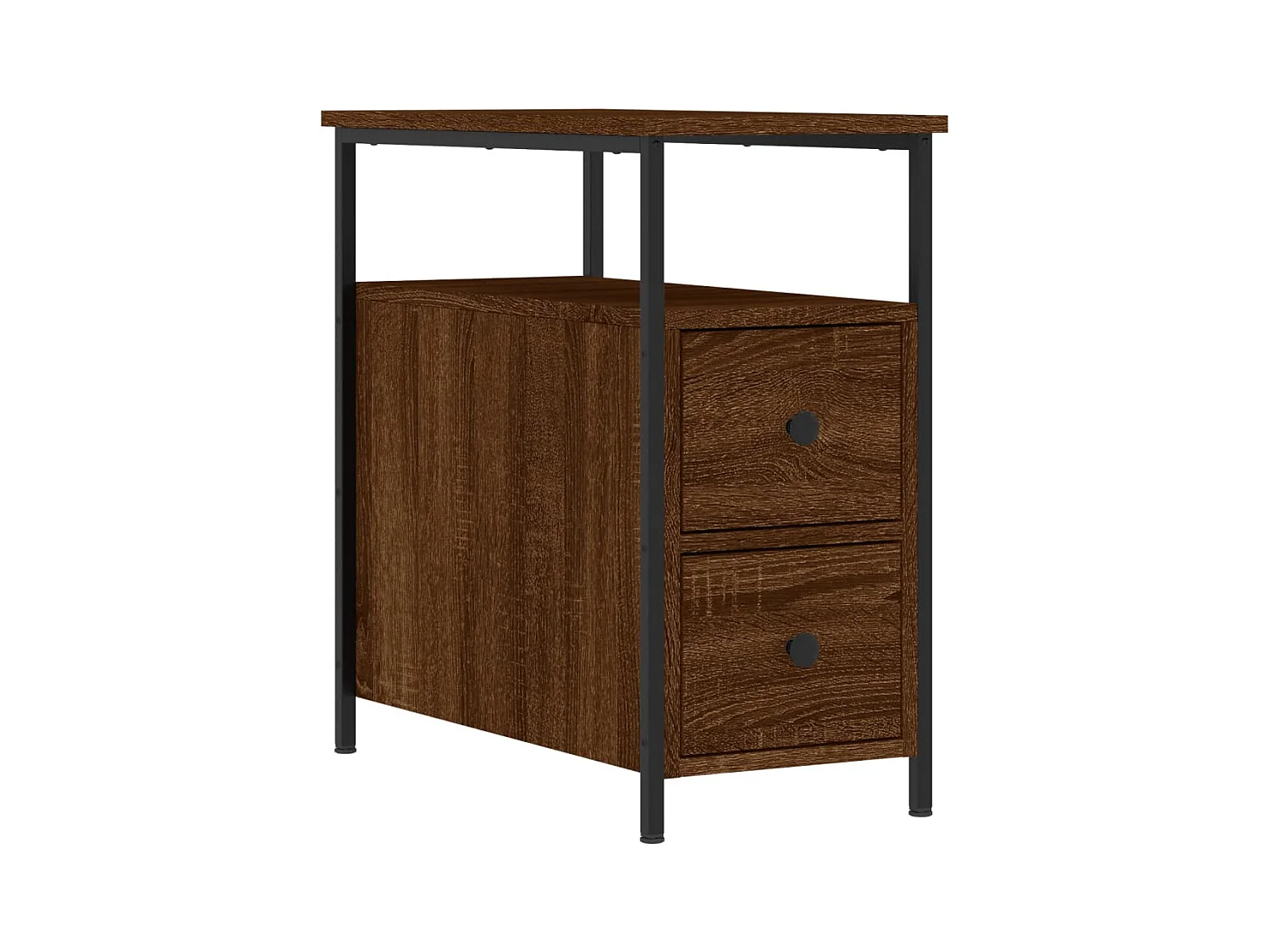 Chase City  Table de chevet chêne marron 30x60x60 cm bois d'ingénierie