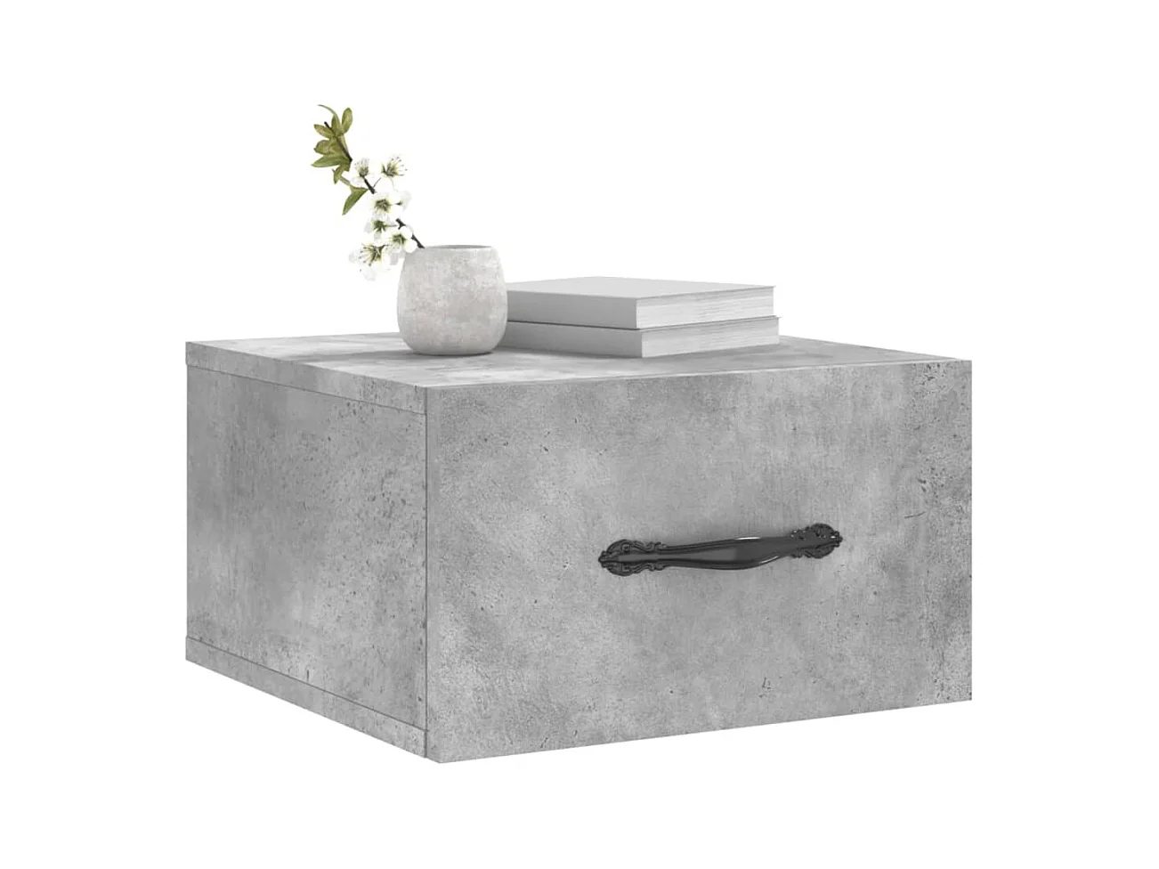 Carbon Hill  Wand-Nachttische 2 Stk. Betongrau 35x35x20 cm