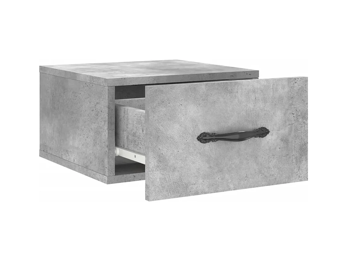 Carbon Hill  Wand-Nachttische 2 Stk. Betongrau 35x35x20 cm