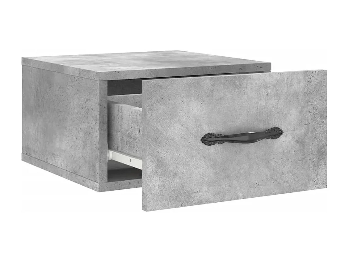 Carbon Hill  Tables de chevet murales 2 pcs gris béton 35x35x20 cm