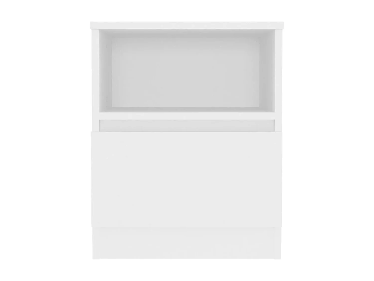 Wouter  Table de chevet Blanc 40x40x50 cm Aggloméré