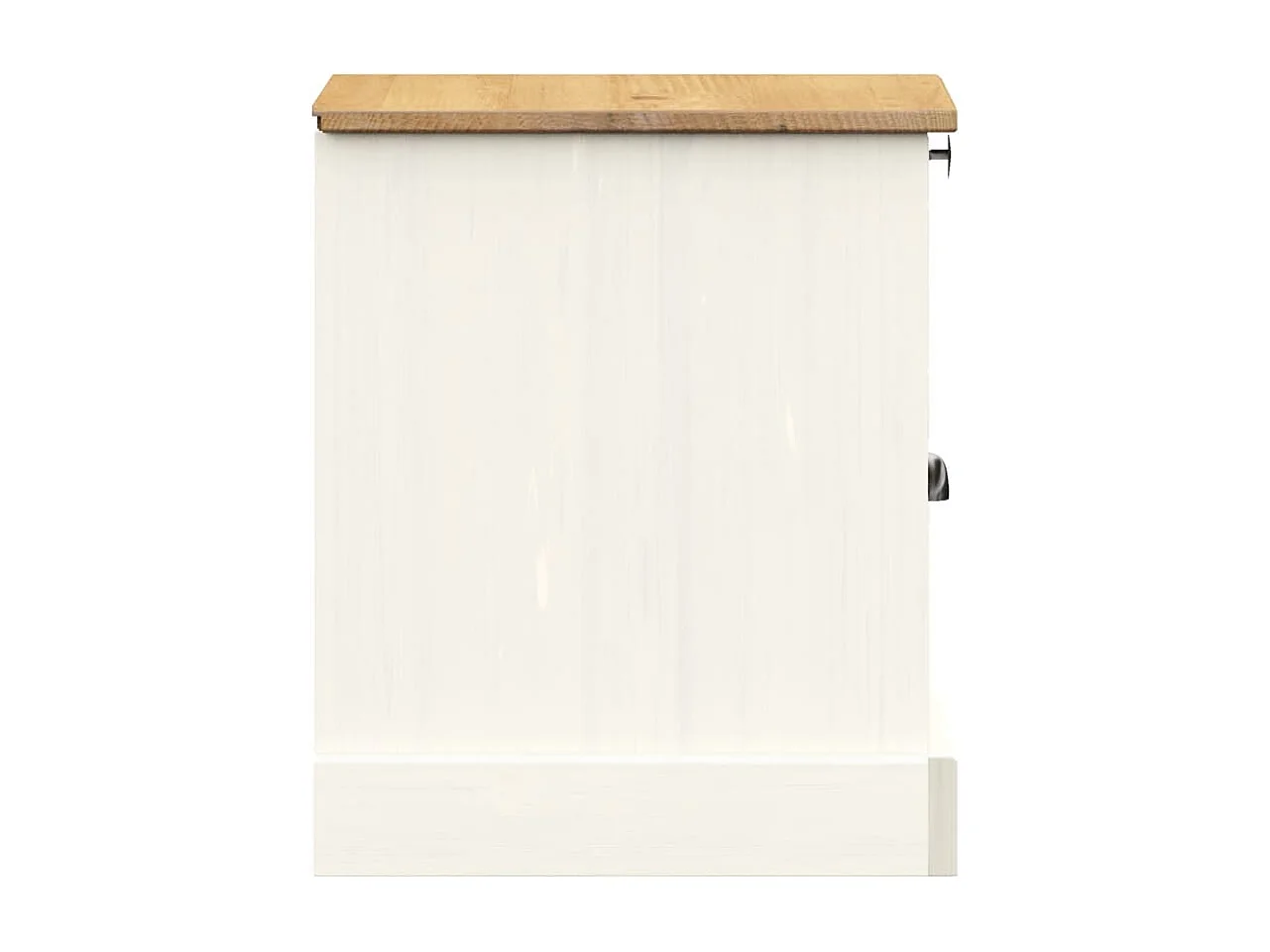 Bryndi  Table de chevet VIGO blanc 42x35x42 cm bois de pin massif