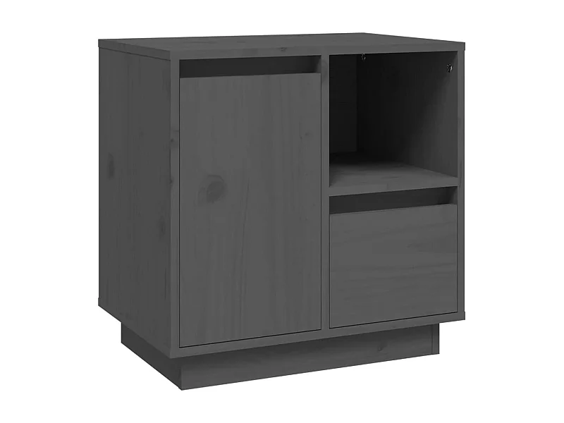 Hollidaysburg  Nachttisch Grau 50x34x50 cm Massivholz Kiefer